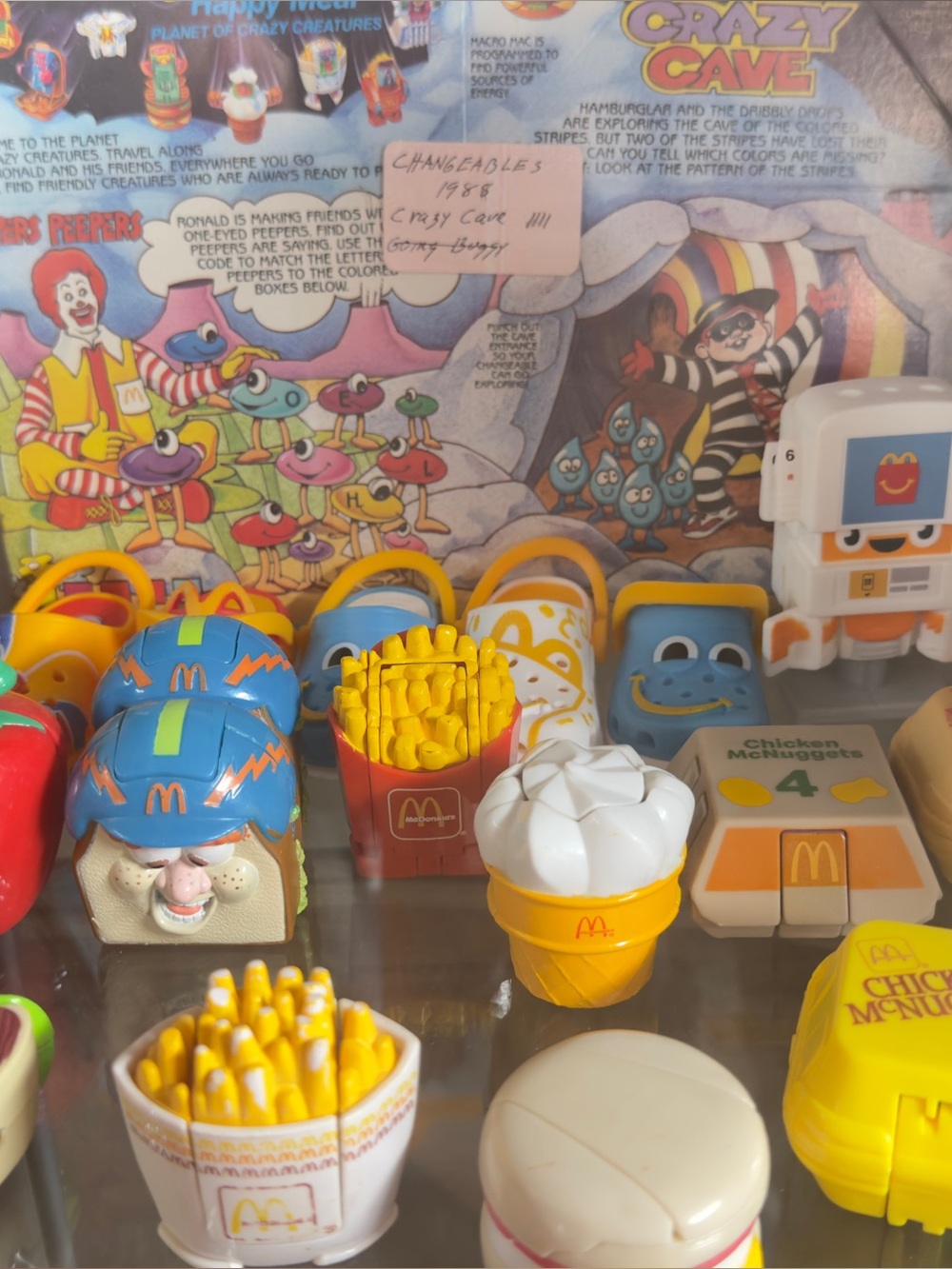 McDonald's Kids Toy Set - Yellow & Blue McDonald's Characters and Fries 1980s